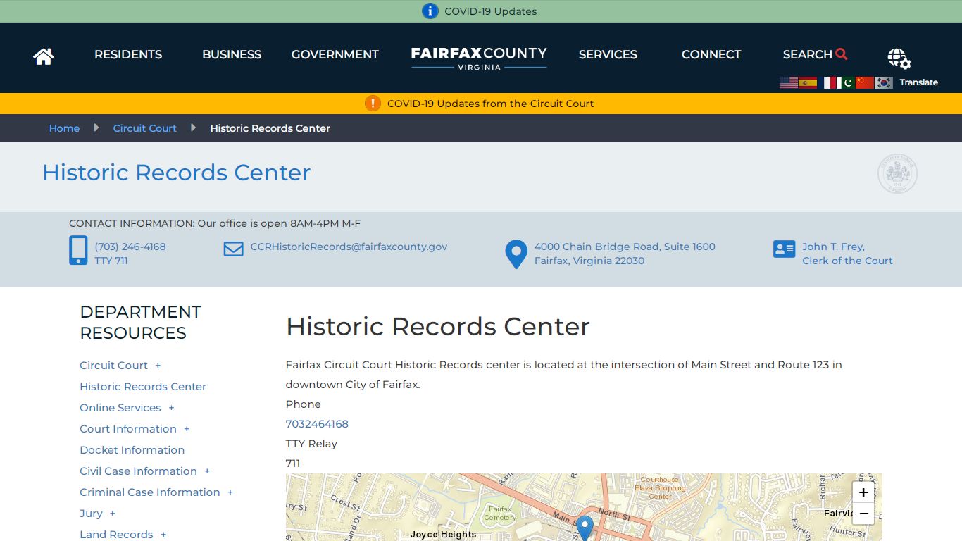 Historic Records Center | Circuit Court